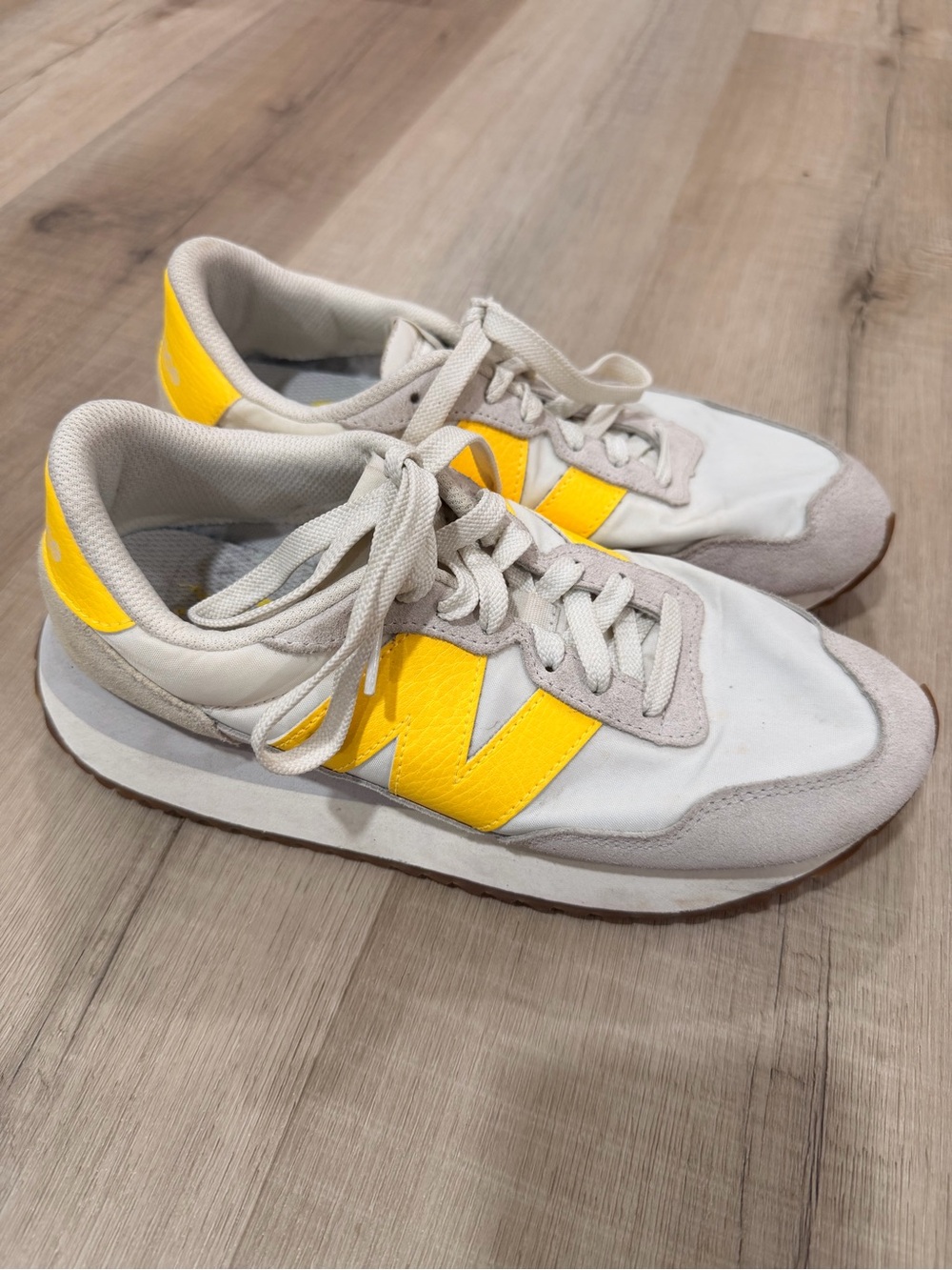 New Balance Women's Retro Runner Sneakers in Yellow and Cream